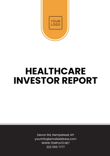 Free Healthcare Investor Report Template to Edit Online