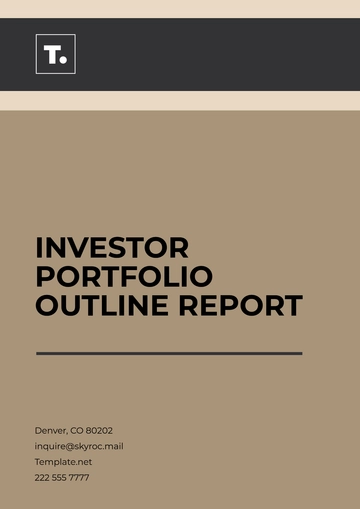Free Investor Portfolio Outline Report Template to Edit Online