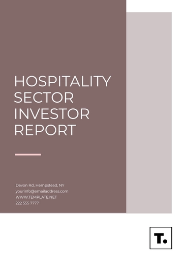 Free Hospitality Sector Investor Report Template to Edit Online