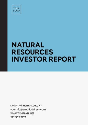 Free Natural Resources Investor Report Template to Edit Online
