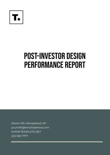 Free Post-Investor Design Performance Report Template to Edit Online