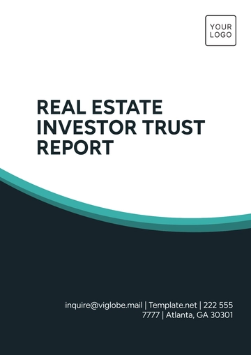 Free Real Estate Investor Trust (REIT) Report Template to Edit Online