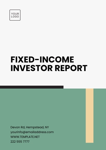Free Fixed-Income Investor Report Template to Edit Online