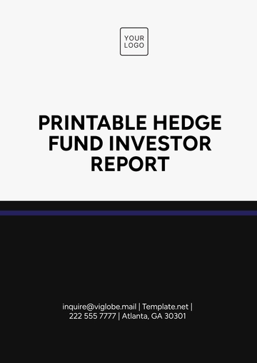 Free Printable Hedge Fund Investor Report Template to Edit Online