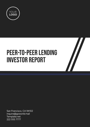 Free Peer-to-Peer Lending Investor Report Template to Edit Online