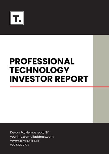 Free Professional Technology Investor Report Template to Edit Online