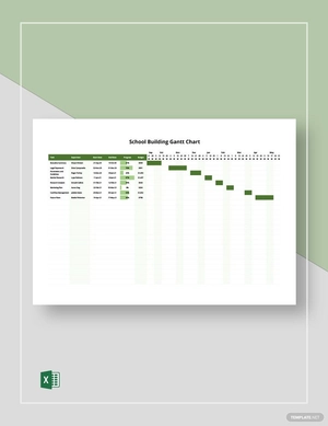 School Building Gantt Chart Template