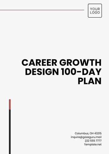 Free Career Growth Design 100-Day Plan Template to Edit Online