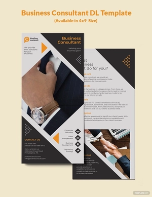 Business Consultant DL Card Template