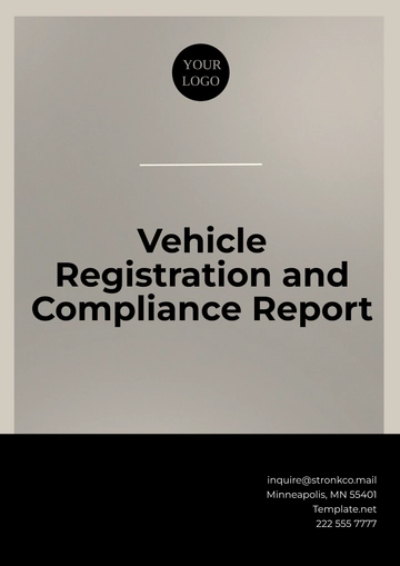 Free Vehicle Registration and Compliance Report Template to Edit Online