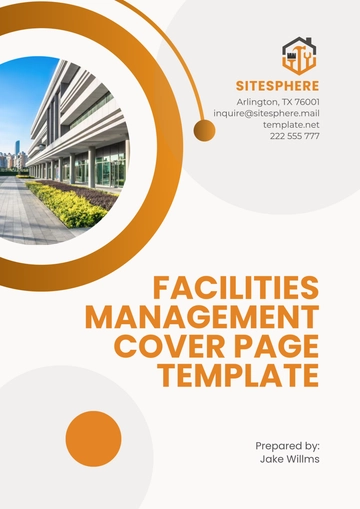 Free Facilities Management Cover Page Template to Edit Online