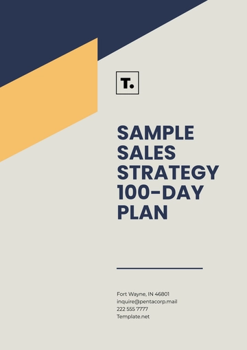 Free Sample Sales Strategy 100-Day Plan Template to Edit Online
