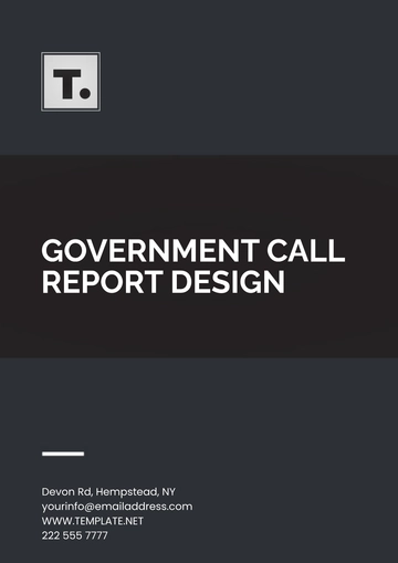 Free Government Call Report Design Template to Edit Online