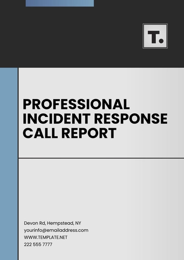 Free Professional Incident Response Call Report Template to Edit Online