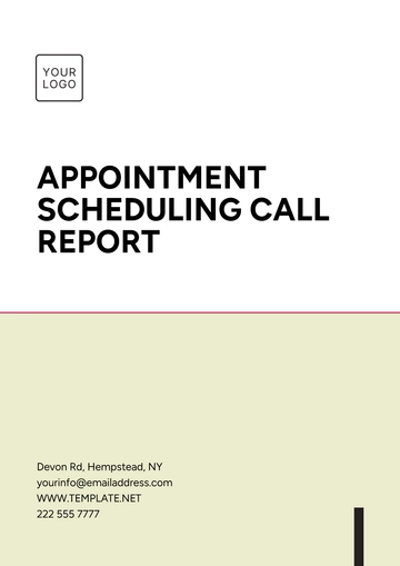 Free Appointment Scheduling Call Report Template to Edit Online