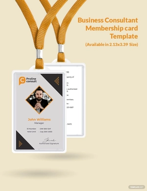 Business Consultant ID Card Template