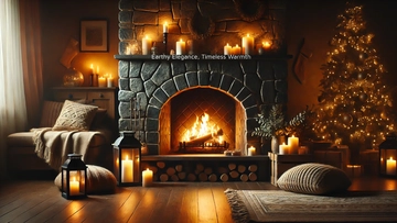 Free Stone Fireplace Background Template to Edit Online