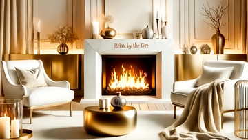 Free Living Room Fireplace Background Template to Edit Online