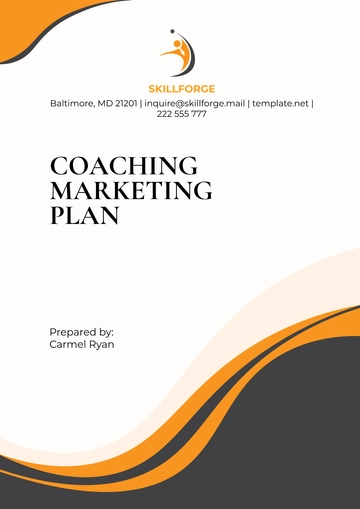 Free Coaching Marketing Plan Template to Edit Online