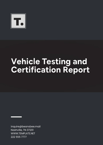 Free Vehicle Testing and Certification Report Template to Edit Online