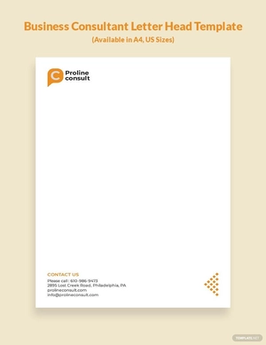 Business Consulting Letterhead Template