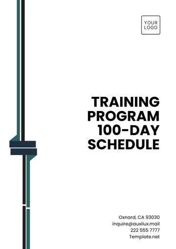 Free Training Program 100-Day Schedule Template to Edit Online