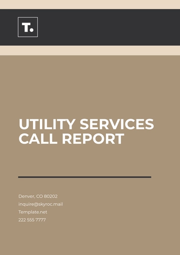 Free Utility Services Call Report Template to Edit Online