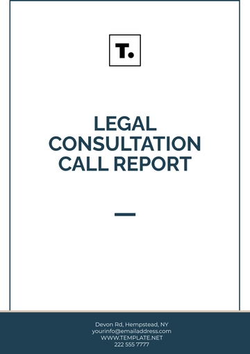 Free Legal Consultation Call Report Template to Edit Online