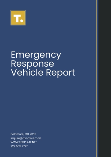 Free Emergency Response Vehicle Report Template to Edit Online