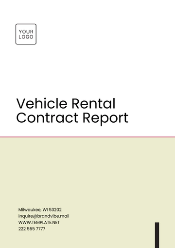 Free Vehicle Rental Contract Report Template to Edit Online