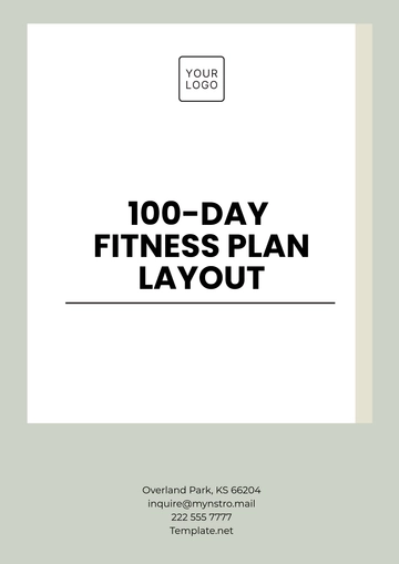 Free 100-Day Fitness Plan Layout Template to Edit Online