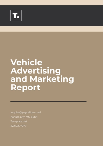Free Vehicle Advertising and Marketing Report Template to Edit Online