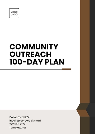 Free Community Outreach 100-Day Plan Template to Edit Online
