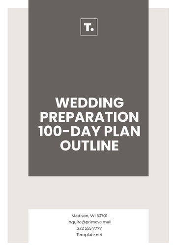Free Wedding Preparation 100-Day Plan Outline Template to Edit Online