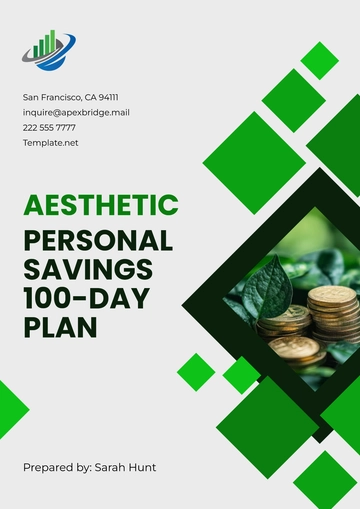 Free Aesthetic Personal Savings 100-Day Plan Template to Edit Online