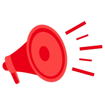 Free Red Megaphone Clipart to Edit Online