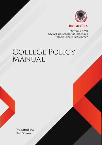 Free College Policy Manual Template to Edit Online