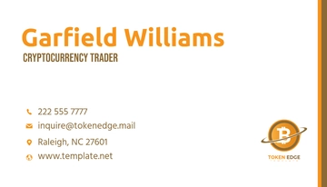 Free Cryptocurrency Business Card Template to Edit Online