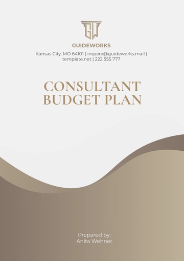 Free Consultant Budget Plan Template to Edit Online