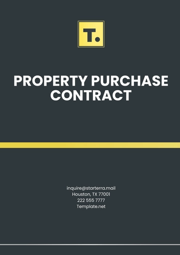 Free Property Purchase Contract Template to Edit Online