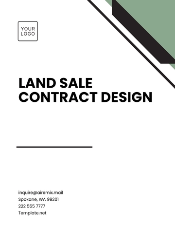 Free Land Sale Contract Design Template to Edit Online