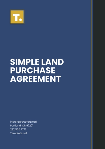 Free Simple Land Purchase Agreement Template to Edit Online