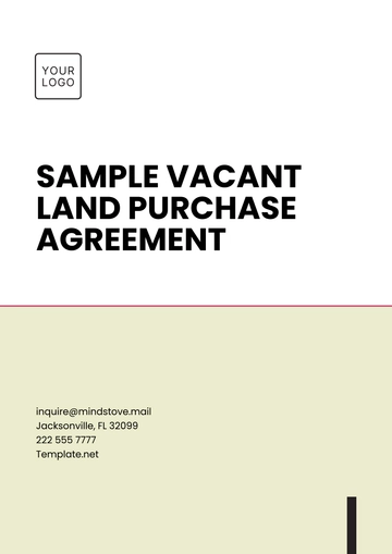 Free Sample Vacant Land Purchase Agreement Template to Edit Online
