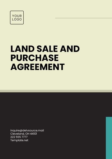 Free Land Sale and Purchase Agreement Template to Edit Online