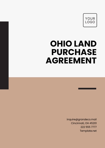 Free Ohio Land Purchase Agreement Template to Edit Online