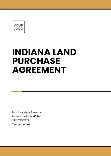 Free Indiana Land Purchase Agreement Template to Edit Online