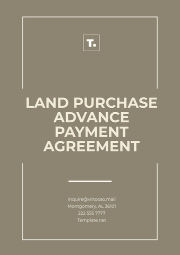 Free Land Purchase Advance Payment Agreement Template to Edit Online
