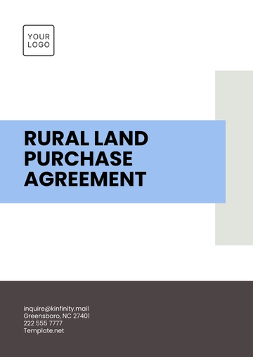 Free Rural Land Purchase Agreement Template to Edit Online