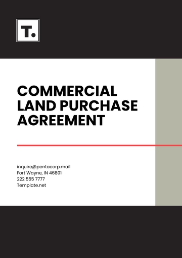Free Commercial Land Purchase Agreement Template to Edit Online