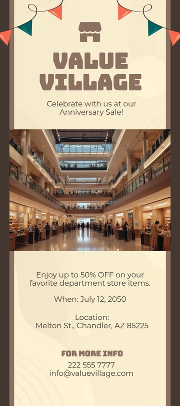 Free Anniversary Rack Card Template to Edit Online